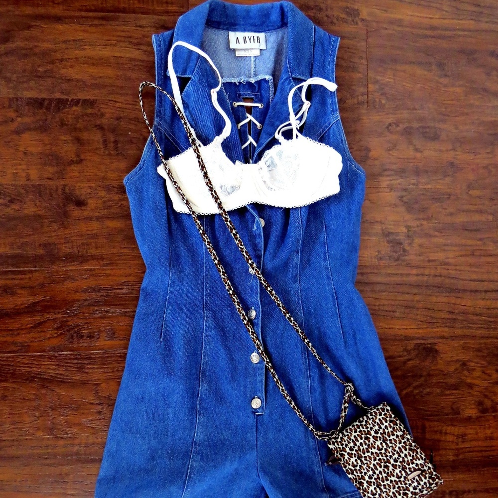 Denim Romper